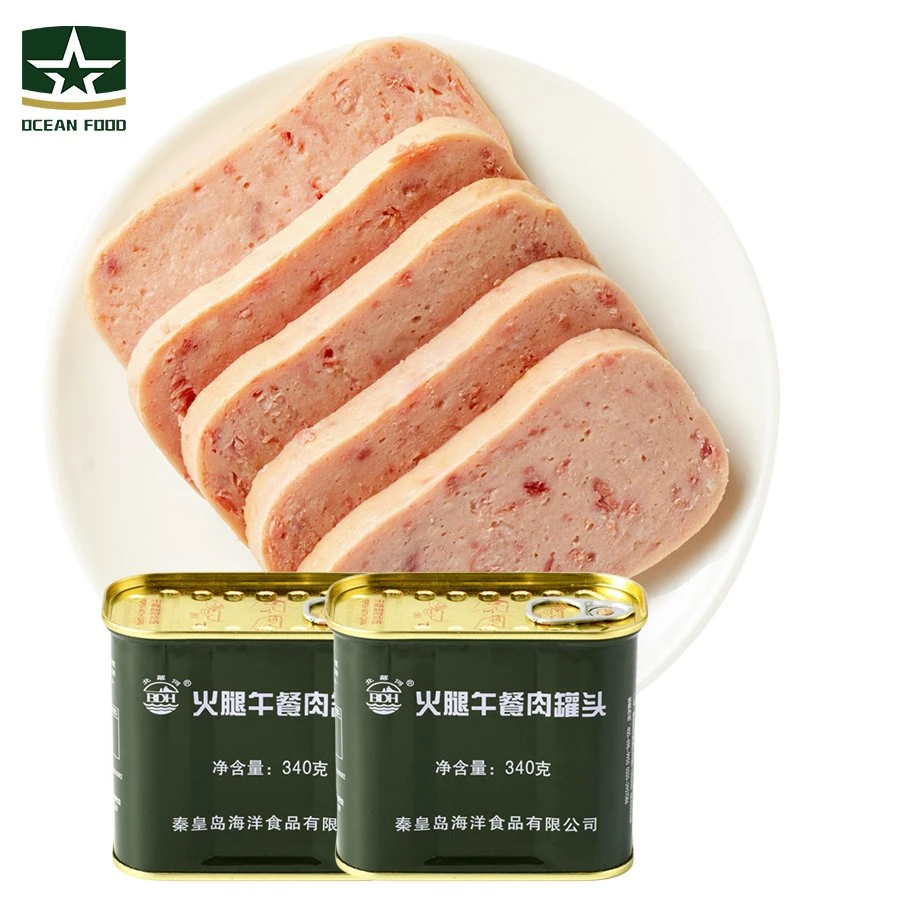 Convenient Food Ration Canned Ham Tin Luncheon Meat for Hiking