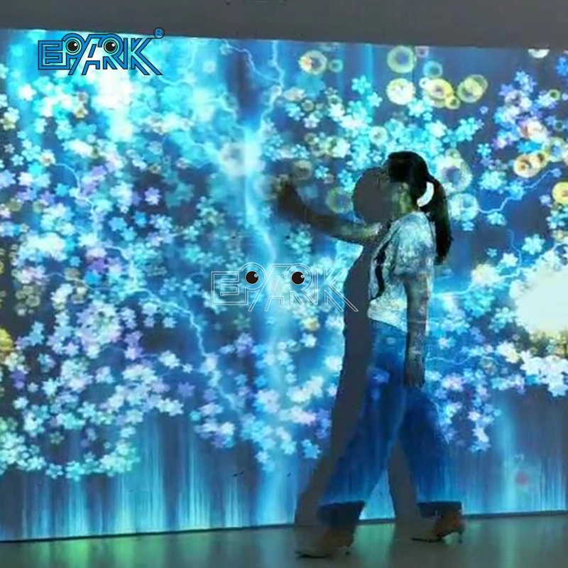 Immersive Sea of Flowers Dual Channel Ar Transparent Interactive Touch Screen