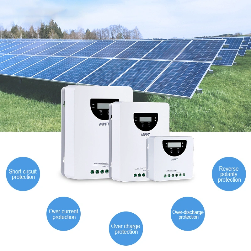 PWM 20A 40A 60A Solar Power Regulator USB LCD Display Load Discharger Solar Chargercontroller