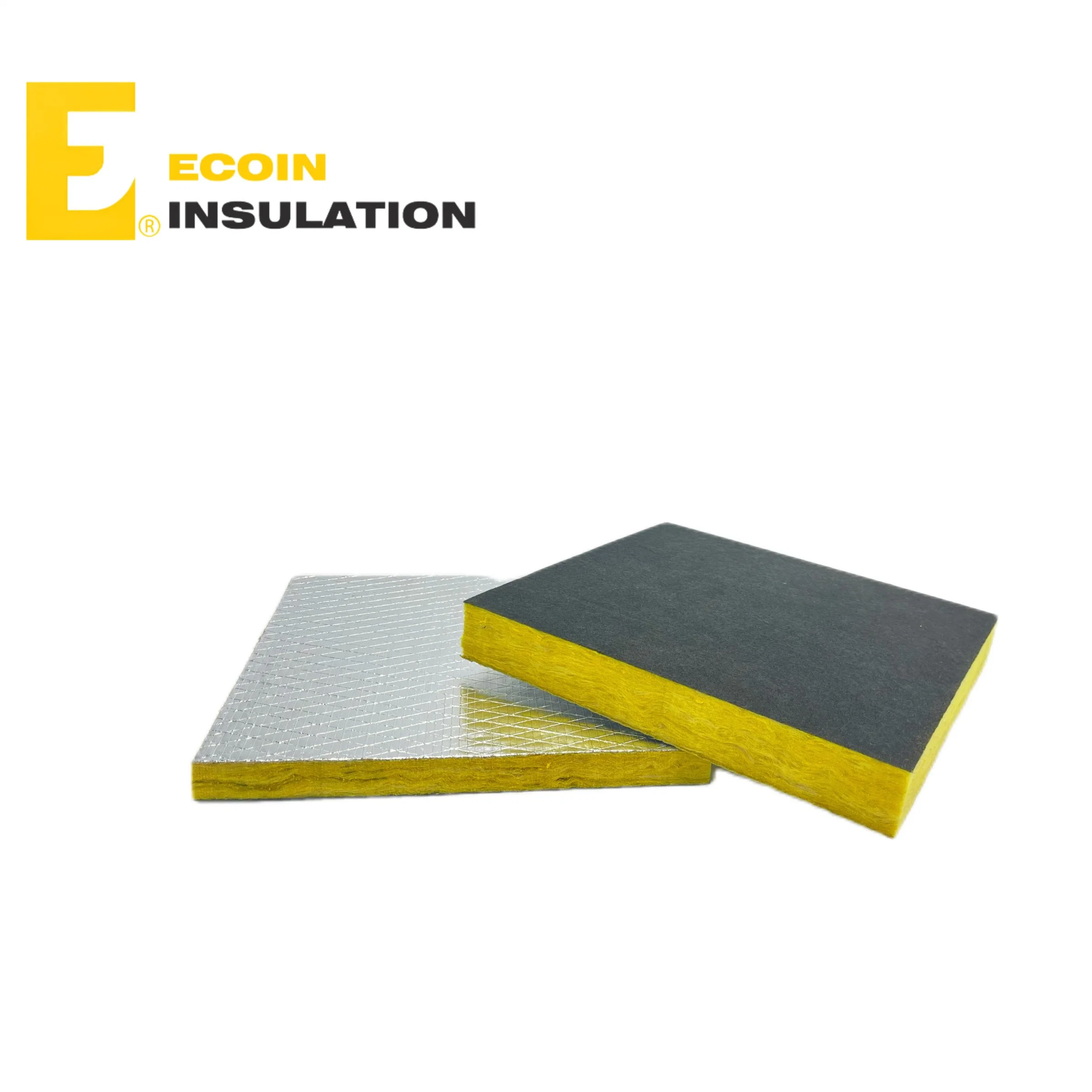 China Isover Glass Wool Thermal Insulation in HVAC and Air-Conditioning System Fireproof Sound Proof Insulation Fiber Glass Wool Board