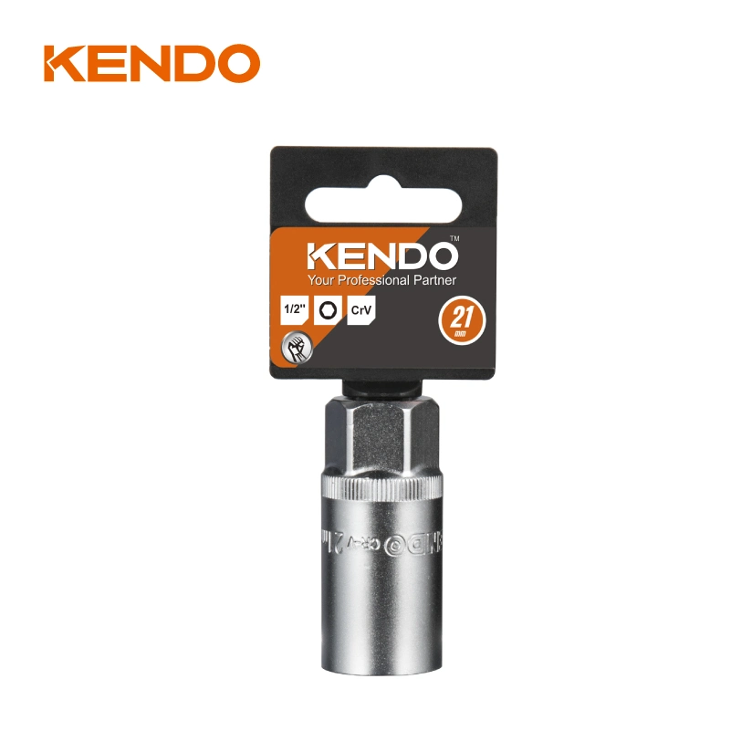 Kendo 1/2" Dr. Spark Plug Socket The Sockets' Interior Rubber Gaskets Eliminates Slippage and Prevents Damage to Spark Plug