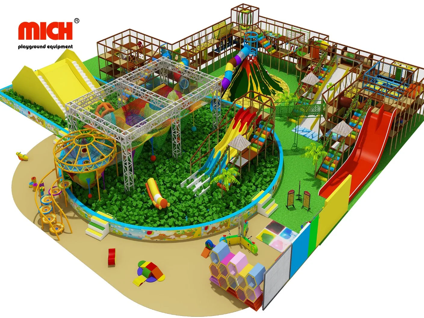 ملعب للأطفال داخلي ناعم Plastic Toys Forest Theme للأطفال 6628A