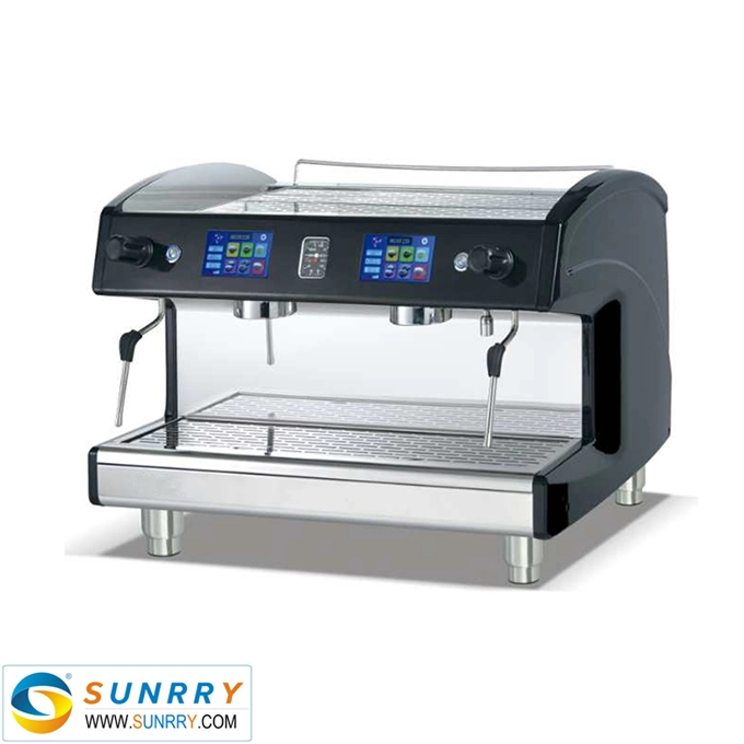 Máquina de café profesional semiautomática de 2 grupos. Máquina de café espresso comercial italiana.