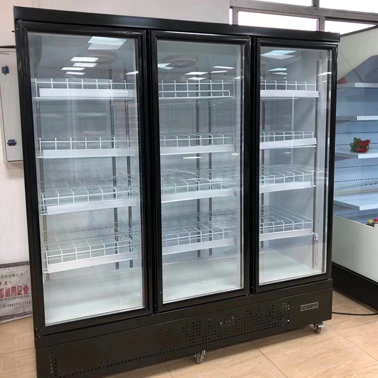 Supermarkt Kaltenergie Getränk Getränke Display Vertikale Gefriertruhe Bar Kühlschrank