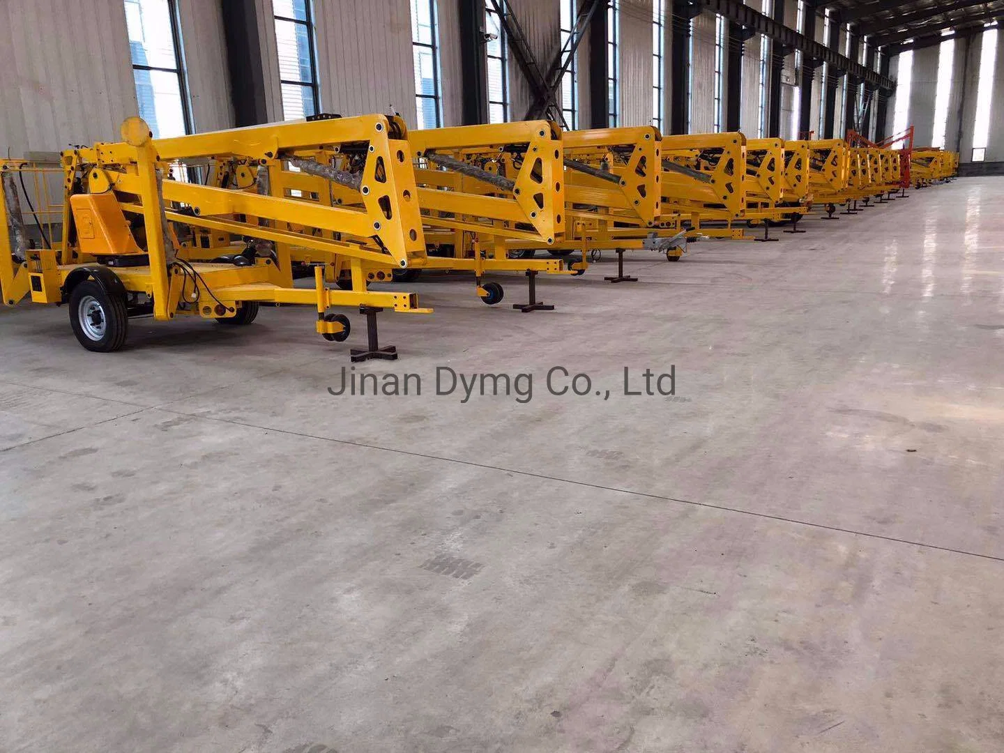 Dymg Trailer Mounted Electric Hydraulic Articulating Boom Lift