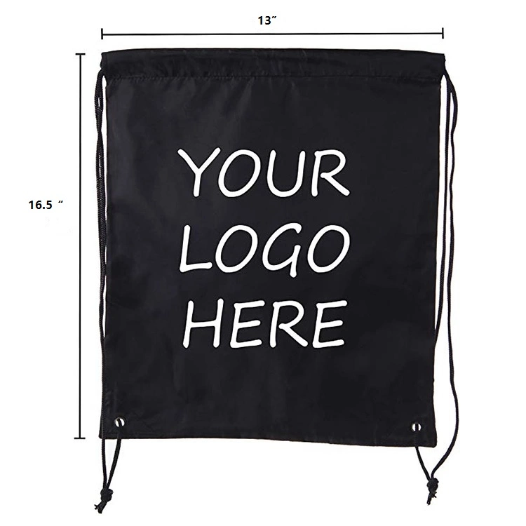 Promotional Cheapest 210d Drawstring Bag with Customized Logo