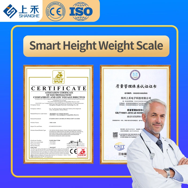 High quality/High cost performance Newest Automatic Height Weight Scale with Advertising