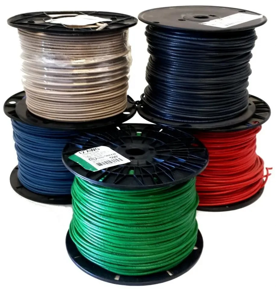 Fio elétrico certificado UL83 14/2 AWG construção de aço termoplástico isolado UL83 600 V. Cabo de alimentação do cabo elétrico de nylon para uso doméstico Twn75 T90