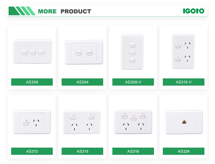 Estándar de fábrica Clipsal AEA Australia Nueva Zelanda Gpo Powerpoints doble toma de pared