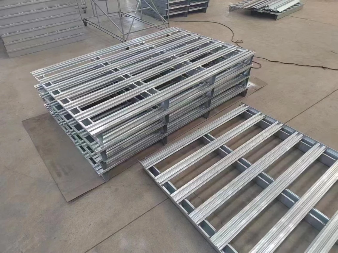 Pallet de aluminio de dos vías Paleta de doble cara plana Reciclaje para Transporte