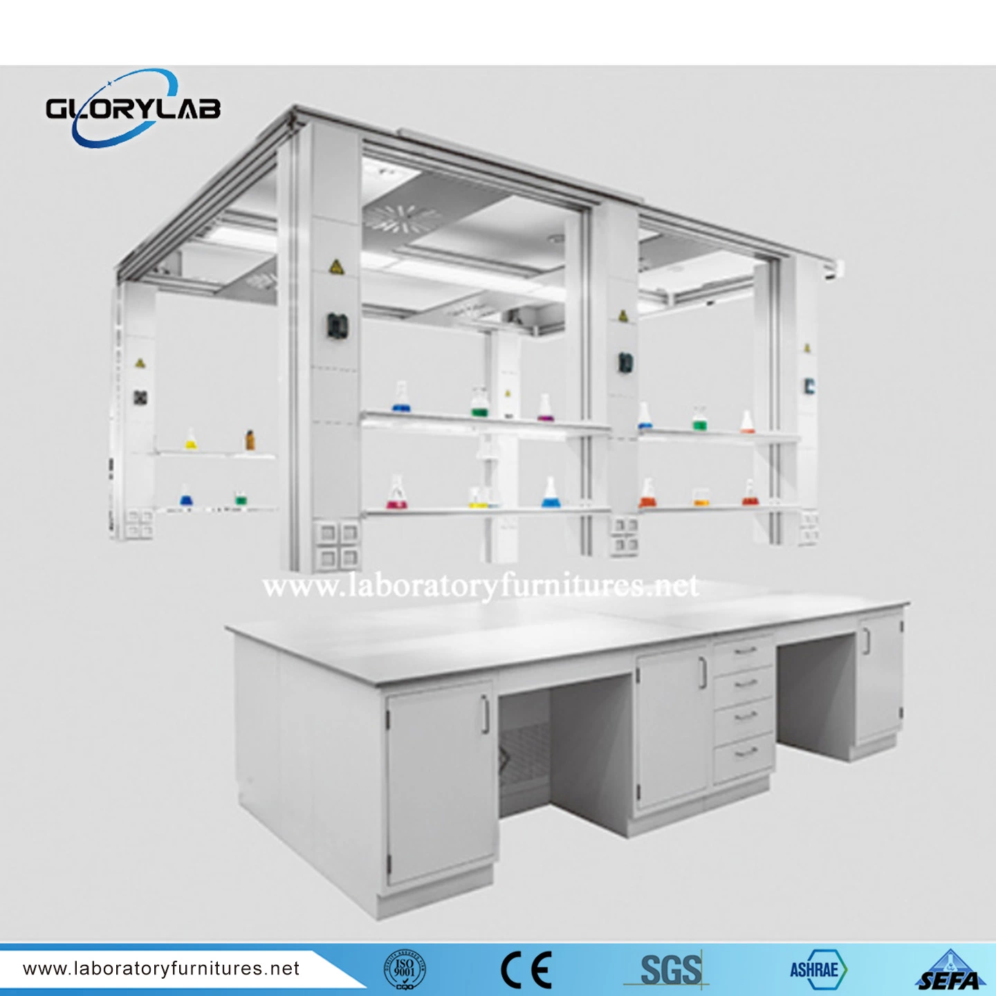 Factory Direct Selling Customizd Lab Furniture with Advanced Ceiling mounted Functional Column