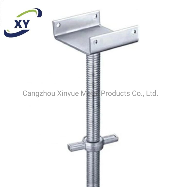 Sistema de fabricación de andamios de fábrica de China Jack de base de acero con tornillo ajustable Con tuerca 32/36/38/40/42mm