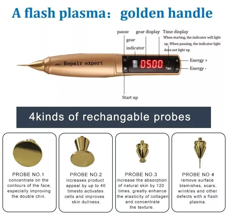 Lápiz de Plasma de doble eliminación de arrugas rejuvenecimiento de la piel el uso de dispositivos de Plasma de salón