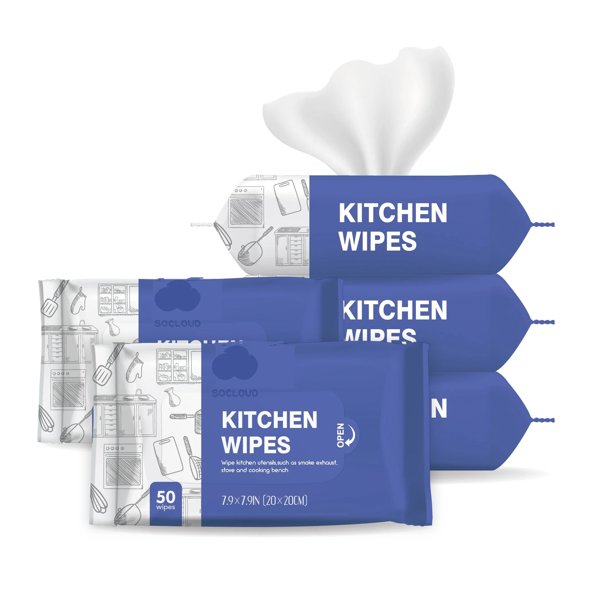 Kitchen Wet Wipes Oil Remover Qick Cleaning Wet Wipes for Kitchen