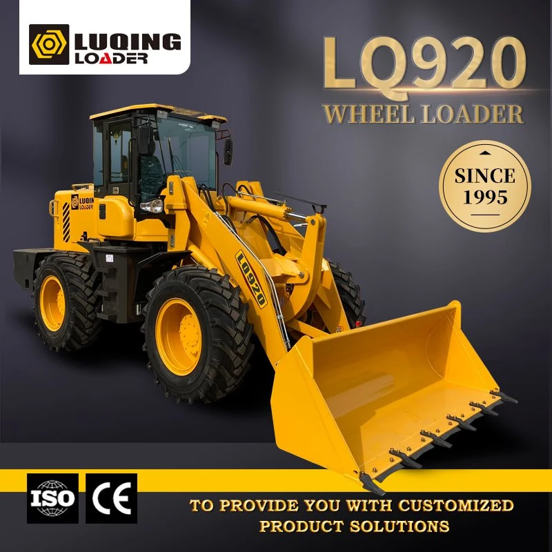 CE Middle Medium Rated Load 2.0 Ton 920 Front Bucket Shovel Wheel Loader with Ripper&Grapple Rake&Fork Grapple&High Dump Bucket&Mixer&Yto Engine