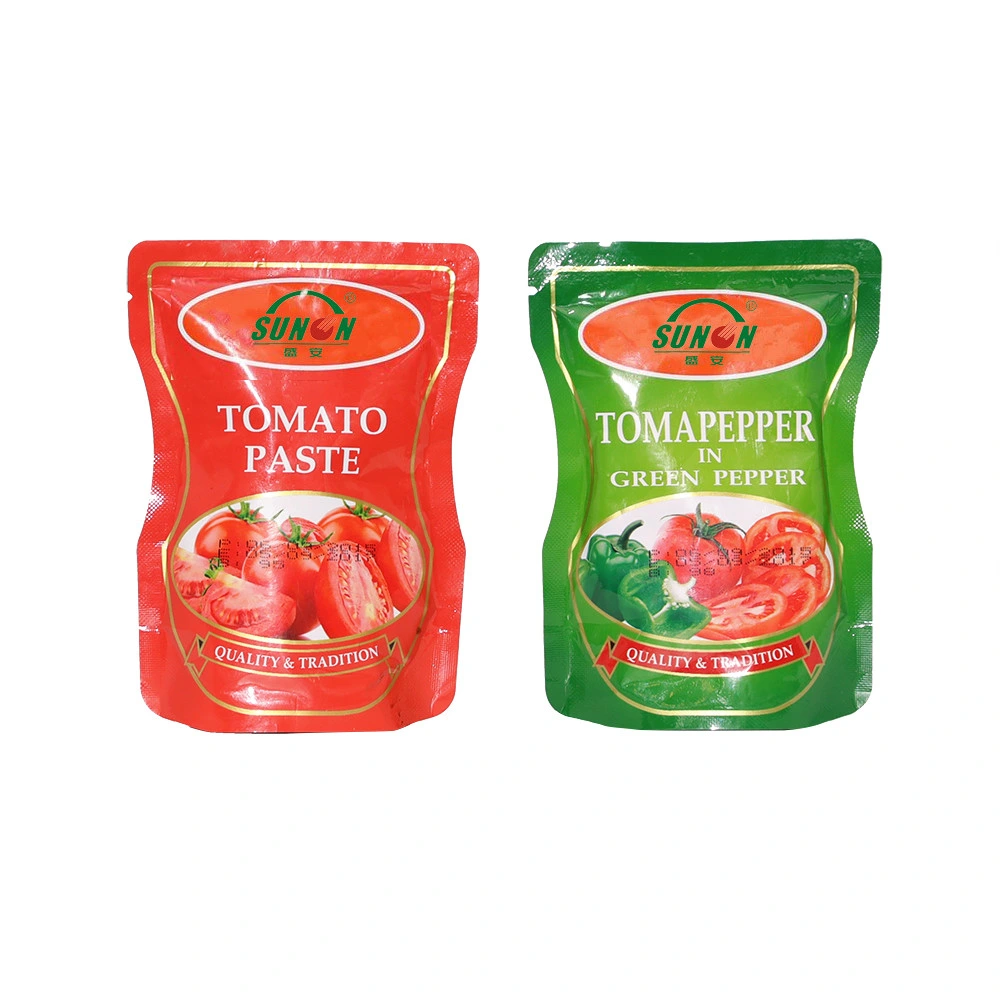 Saco plástico de plástico Colagem de tomate 18-20% 20-22% 22-24% 24-26% 28-30%