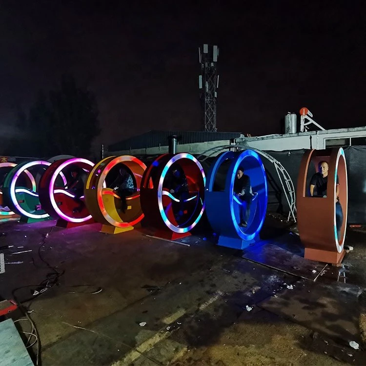 New Design Novel Equipment Scenic Area Interactive Props Luminous Interesting Props Lighting Bike for Amusement Park Equipment