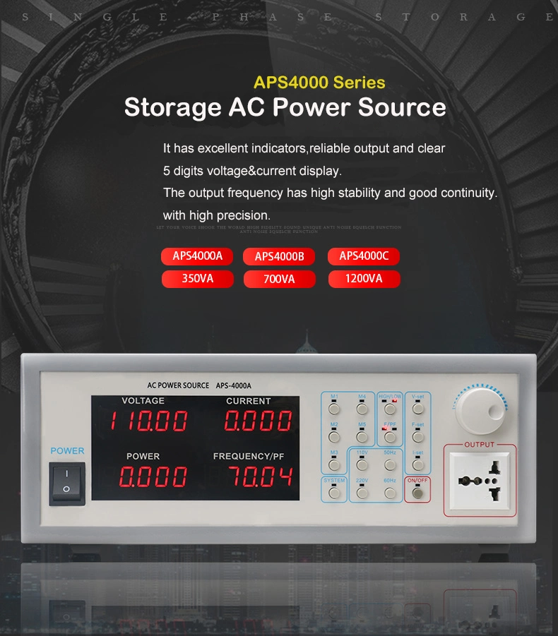 AC Power Source Supply Bench Storage Type Variable Frequency Power Supply 350va 700va 1200va