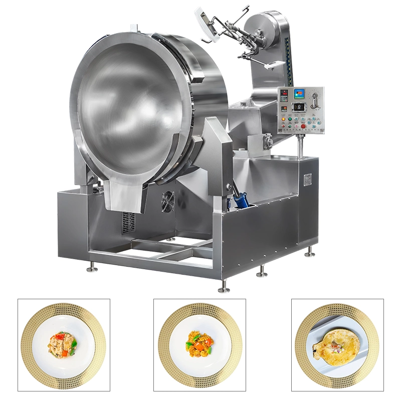 Commercial Food Automatic Multi Function Planetary Tilting Potato Chicken Egg Jam Mixing Making Electric Gas Steam Cooking Kecap Manis Sauce Mixer Machine