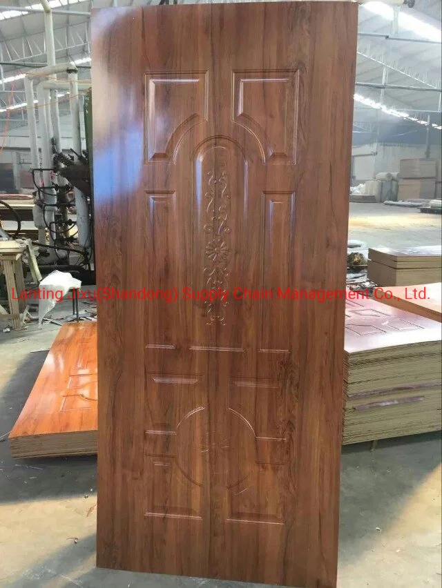 Diseño moderno Melamina MDF Puerta de la piel para el hogar