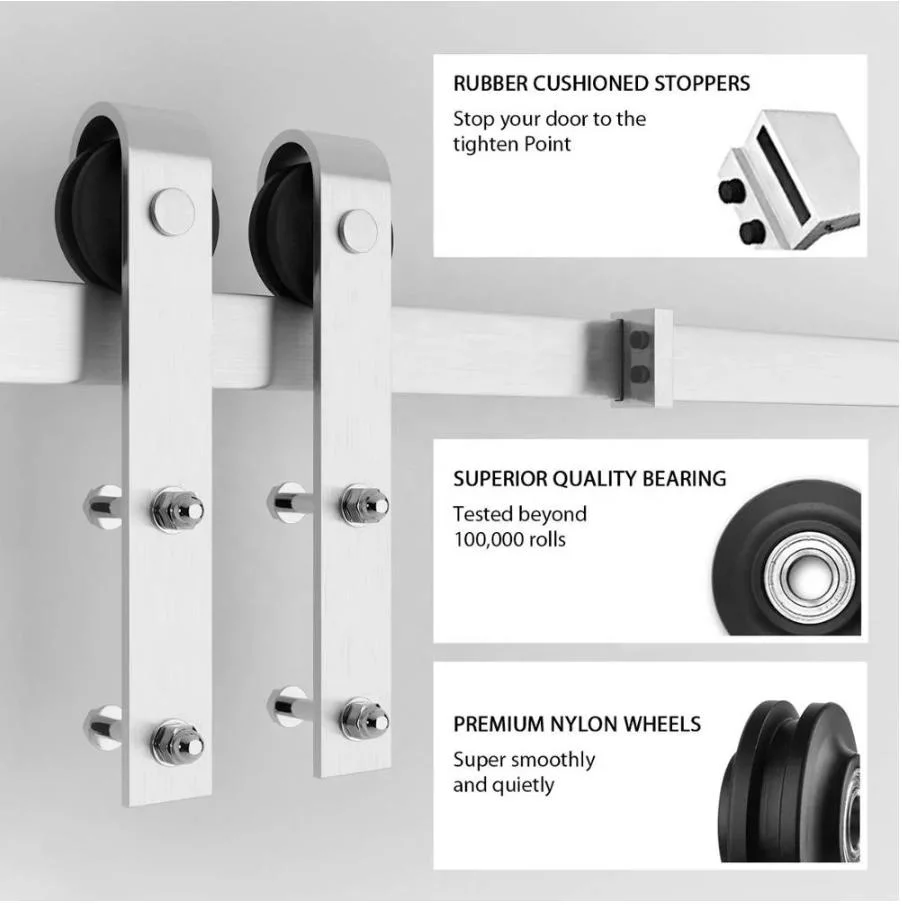 China Fitting Accessories Sliding Glass Wheel Stainless Steel Barn Door Hardware New