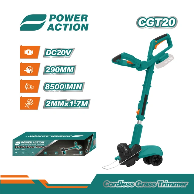 Power Action 20V Cordless Lithium Battery Grass Line Trimmer Garden Cutter Tools