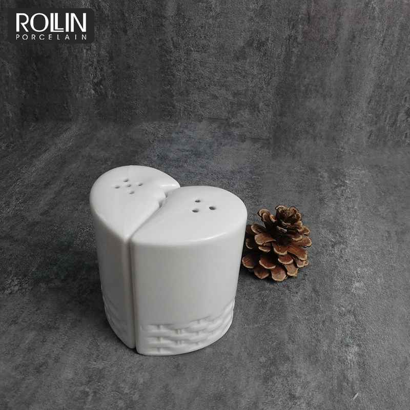 Restaurante Agitador Branco Porcelana Conjunto Saleiro Pepper Shaker