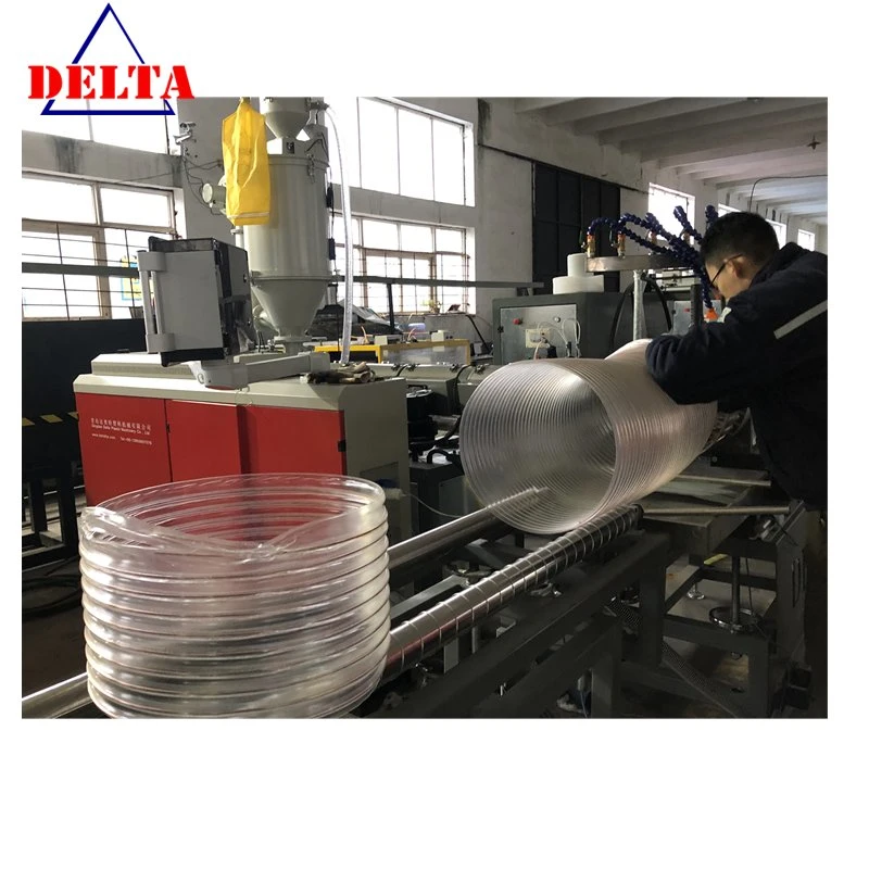 Metal Wire Reinforced PU Hose Extruder Machine Copper Wire Spiral PU Air Hose Production Line