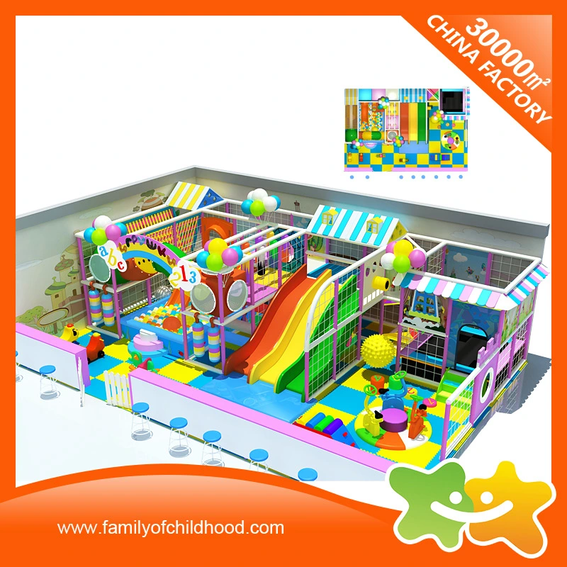 Colorido suave interior pequeño parque infantil Fabricación para la venta