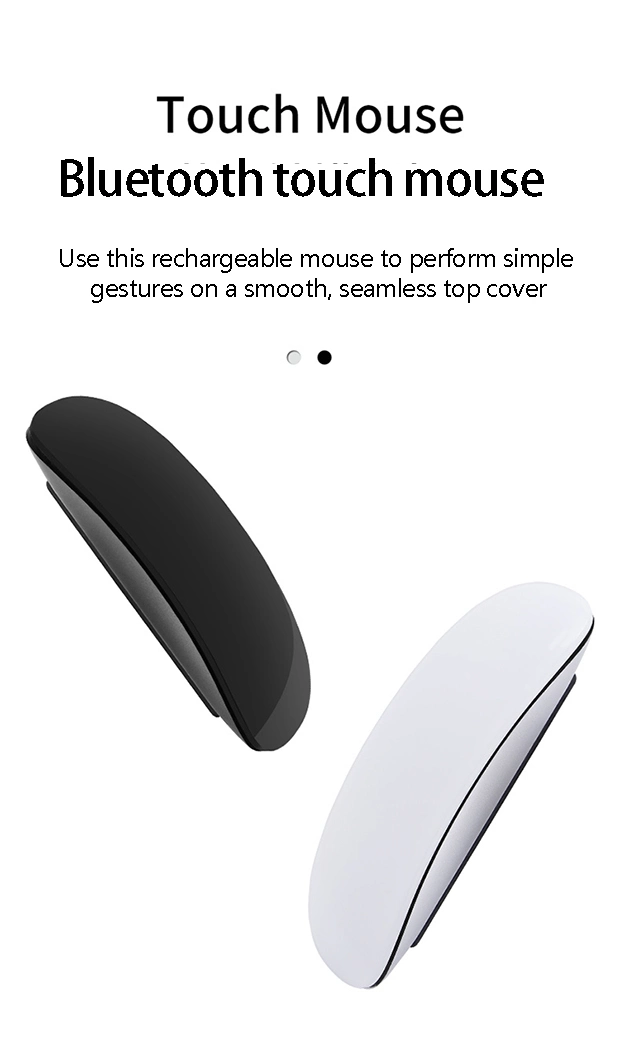 Black White Touch Sensitive Wireless Magic Mouse for Mac