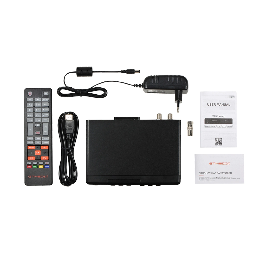 Gtmedia Combo X8 de la DVB-S/S2/S2X+T/T2/Cable/J. 83b 4K Decodificador.