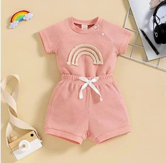 Baby Girl Clothes Cotton Infant Romper Headband Shorts