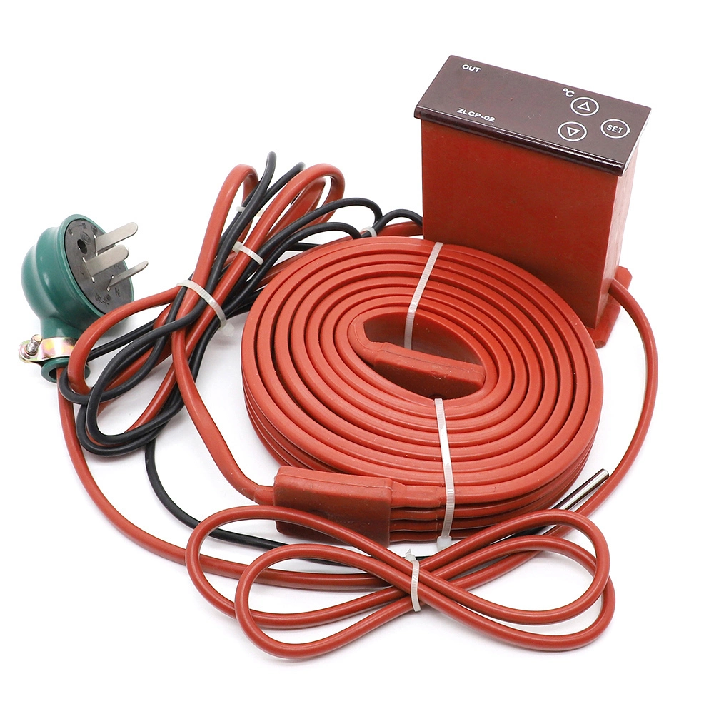 230V High Temperature Industrial Electric Silicone Rubber Pipe Heating Flexible with Digital Thermostat