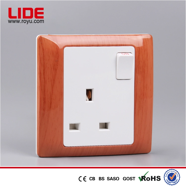 INTERRUPTOR eléctrico BS de color madera 3gang 10A 220V