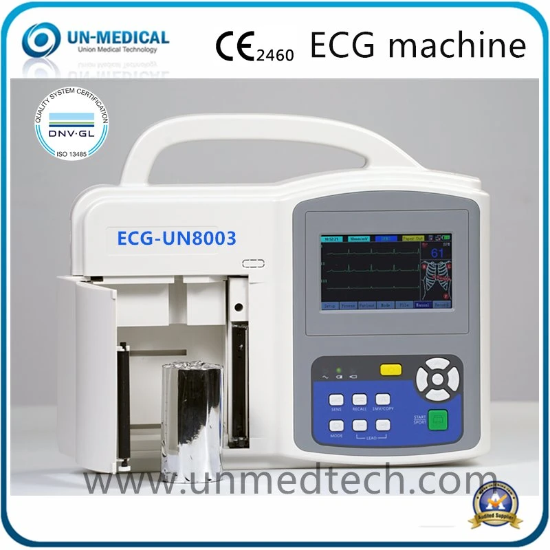 Un8003 Portable Digital Hospital 12 Leads Touch Screen EKG ECG Machine