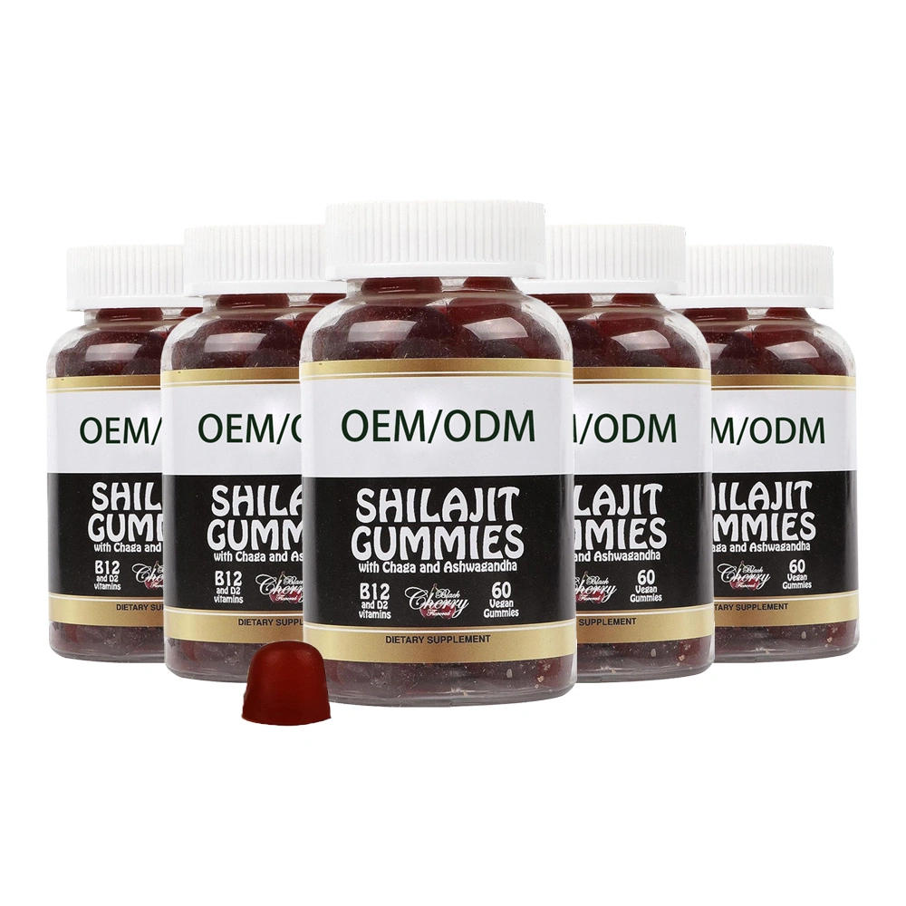 OEM Orgánico Shilajit Gummies vitaminas Himalayas Puras con Lions Mane Y L-Theanine Super nootropic Gummy