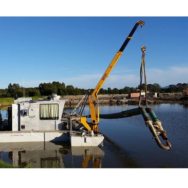 Small Marine Crane with Hydraulic Winch