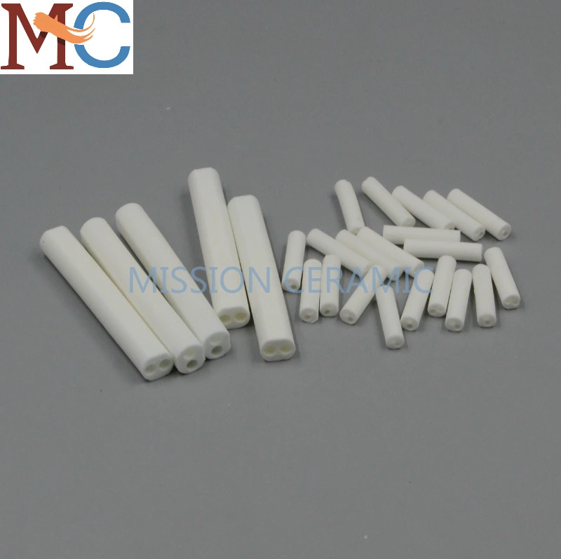 80% Purity Two Holes Alumina Ceramic Tube