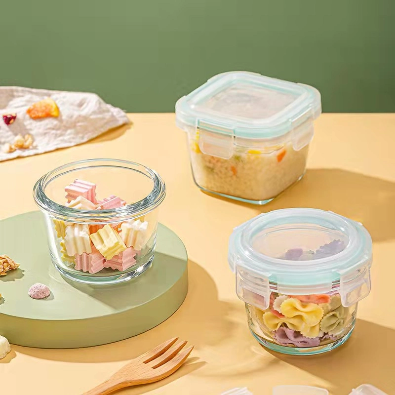 Hi-Borosilicate Glass Food Packaging Storage Containers /Bowel with PE Lids