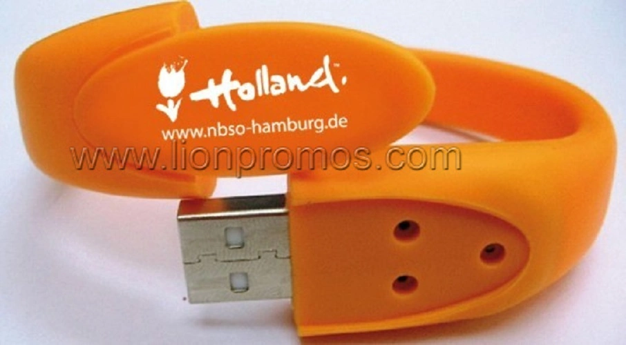 Pulseira de silicone bracelete disco flash USB