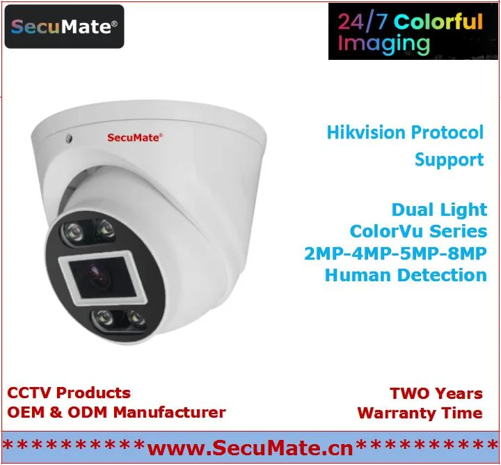 Secumate 5MP Smart Ai Face Recognition Waterproof IR Infrared Night Vision Attendance Access Control Surveillance System HD Network CCTV IP Security Dome Camera