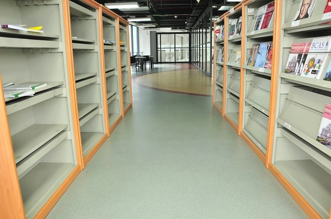 2mm PVC Vinyl Floor Library Piso de venta caliente