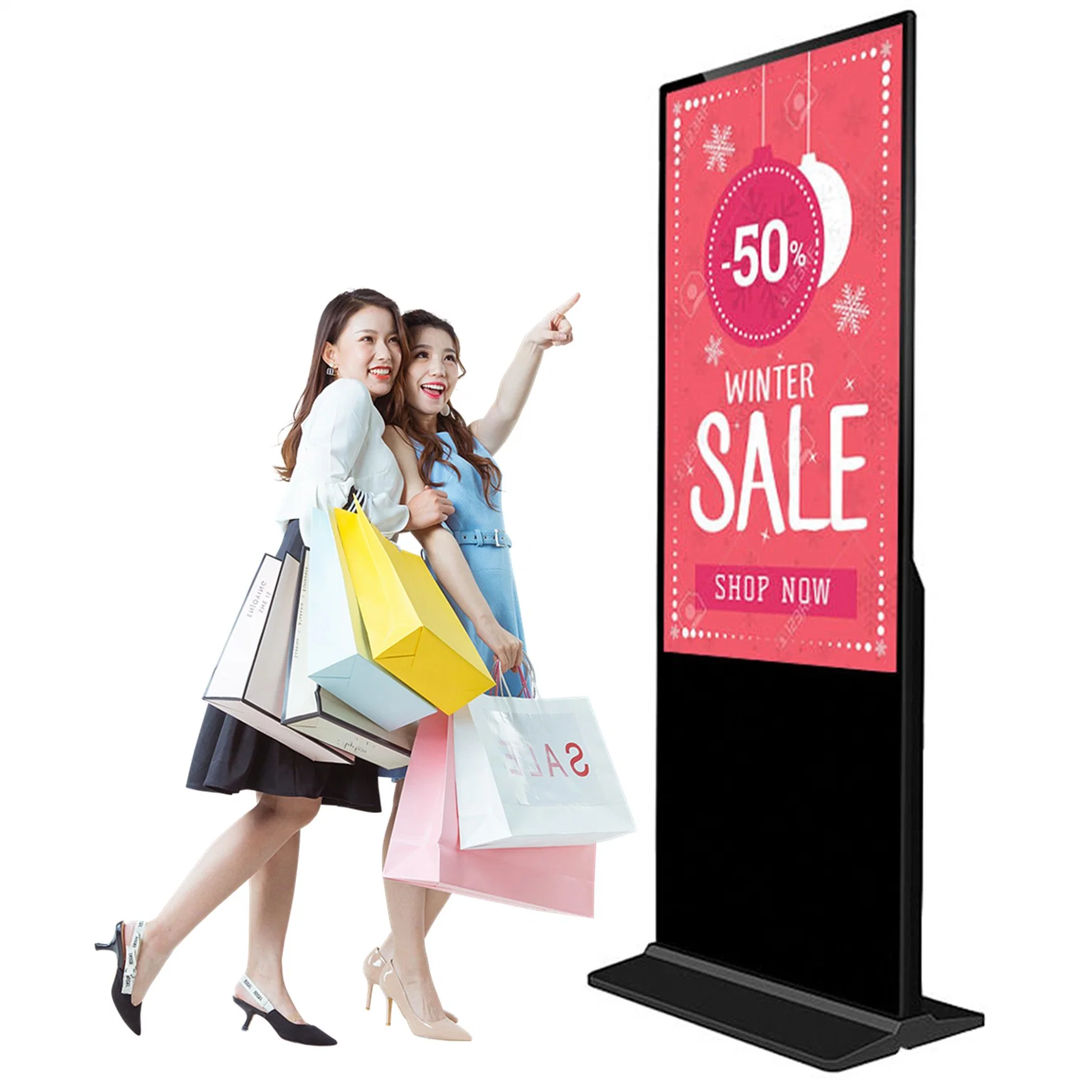 55 65 75 86 98 100 Inch Digital Signage and Display HD Videos Advertising Kiosks Advertising Player Standing Touch Screen Display Kiosk Machine Price