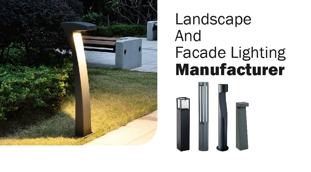 Paisaje cuadrado Bollard Pathway LED resistente para exteriores