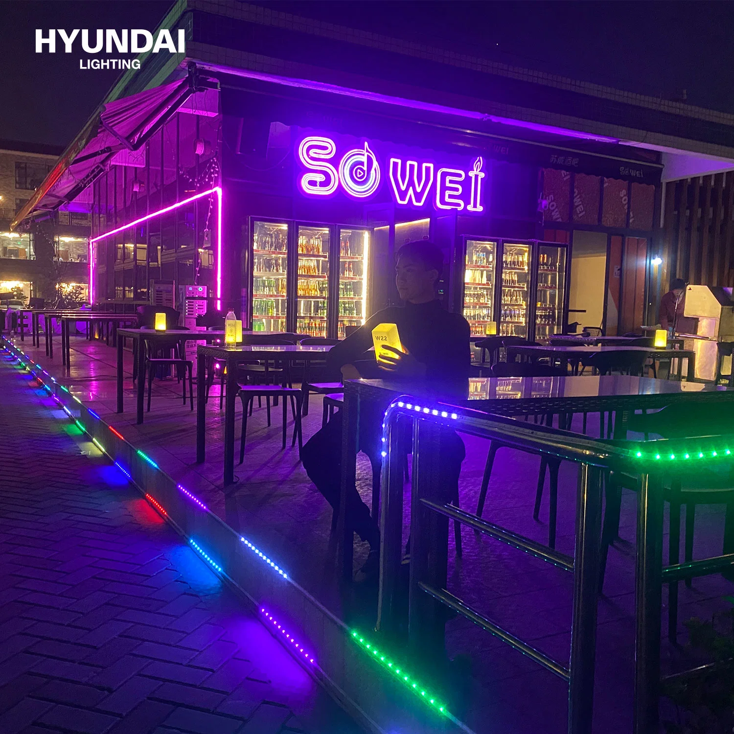 Hyundai Großhandel/Lieferant Outdoor IP65 Flexible Dekoration RGB LED Streifen Solar Ampel