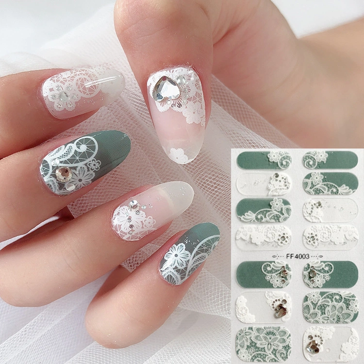 5D Full Cover Relief Nail Art Polish Stickers