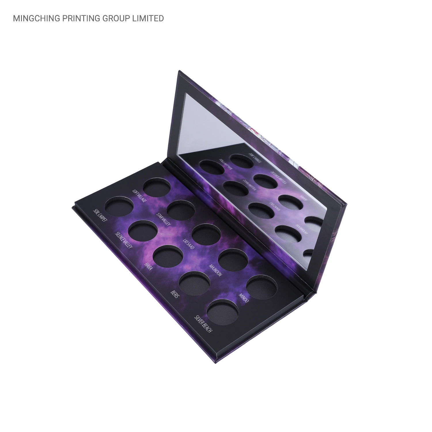 Art Paper Box Eyeshadow Palette Box Embossing Colourful Printable Makeup Packaging Box