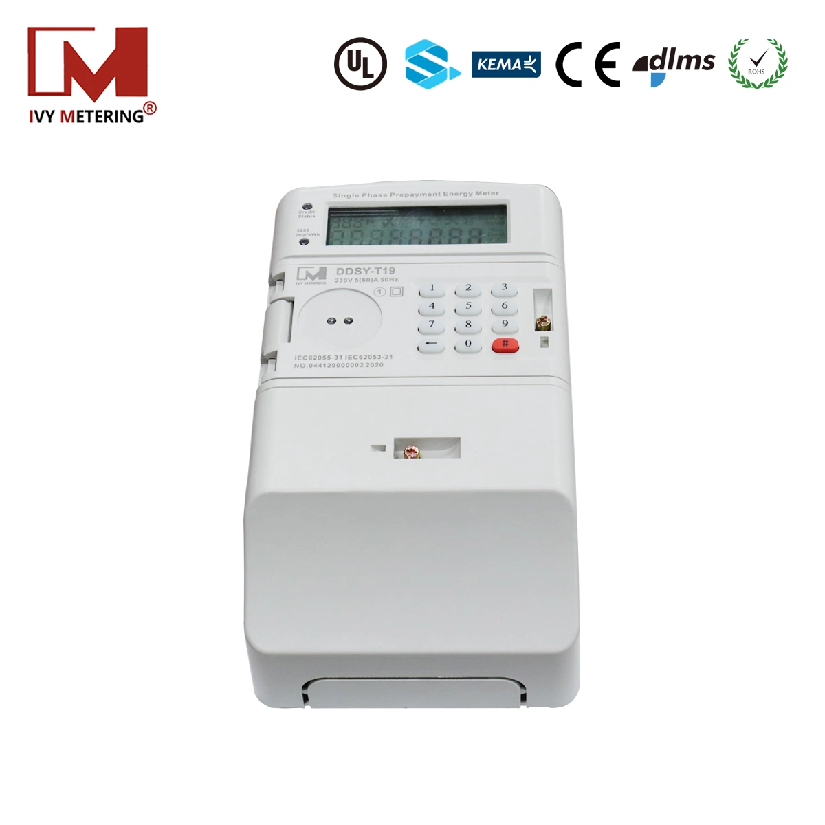 LCD-Anzeige 50Hz Prepaid Meter Zahlung Online GPRS Geschwindigkeitsmesser