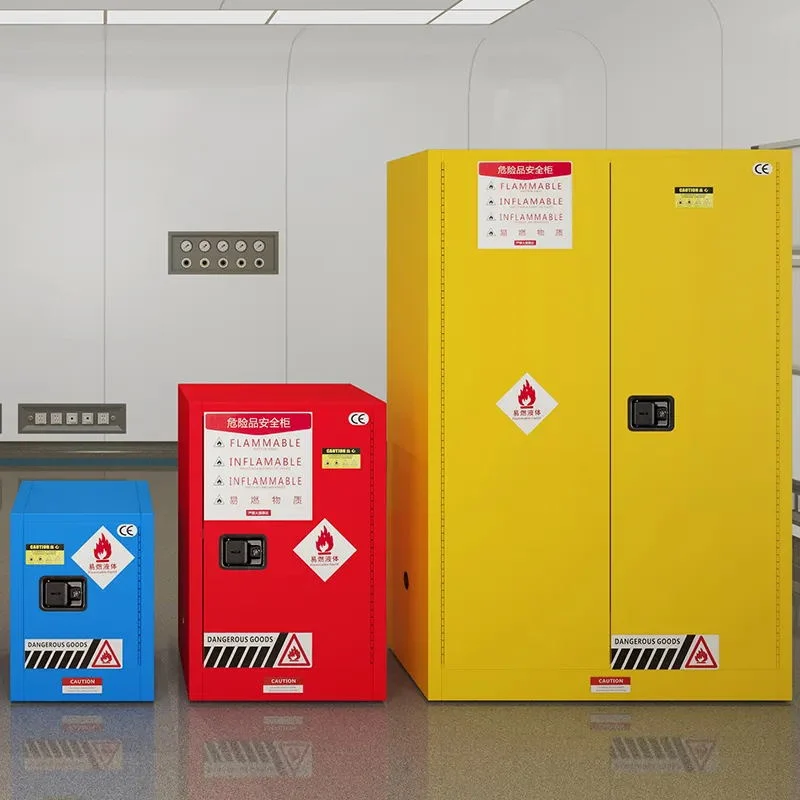 Industrial Biological Laboratory Equipment Fire Proof Flammable Acid Safety Toxic Chemical Storage Cabinet