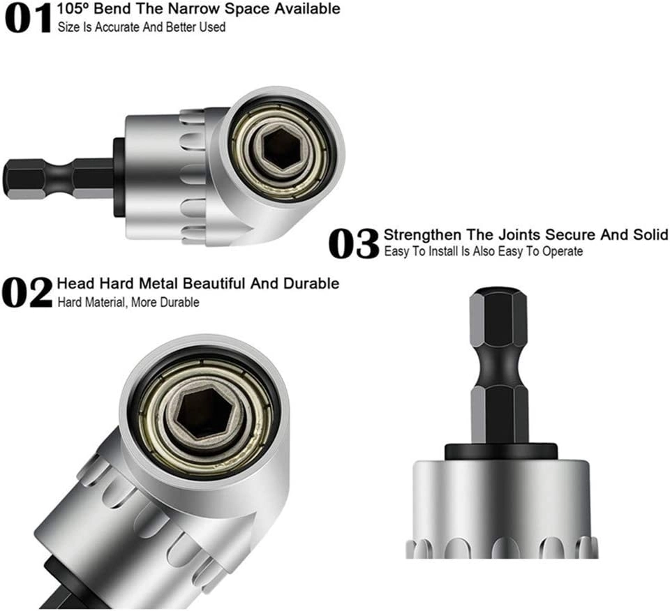 Juego de extensión de adaptador de vasos de destornillador para herramientas manuales de impacto, para la mayoría de destornilladores eléctricos y de mano y brocas